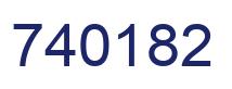 Number 740182 blue image