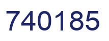 Number 740185 blue image