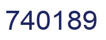 Number 740189 blue image