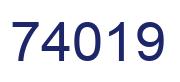 Number 74019 blue image