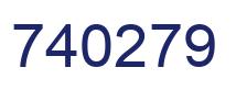 Number 740279 blue image
