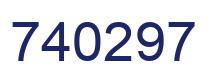 Number 740297 blue image