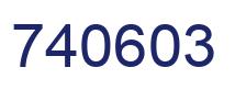 Número 740603 imagen azul