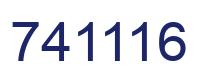 Number 741116 blue image