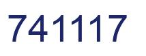 Number 741117 blue image
