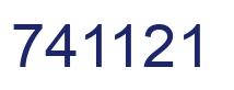 Number 741121 blue image