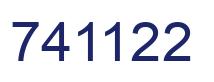 Number 741122 blue image