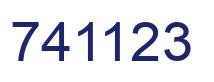 Number 741123 blue image
