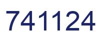 Number 741124 blue image