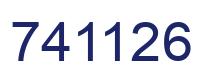 Number 741126 blue image