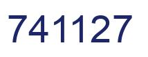 Number 741127 blue image