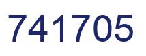 Number 741705 blue image