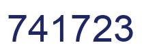 Number 741723 blue image