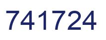 Number 741724 blue image