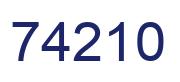 Number 74210 blue image
