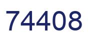 Number 74408 blue image