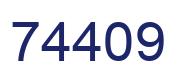 Number 74409 blue image