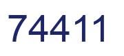 Número 74411 imagen azul
