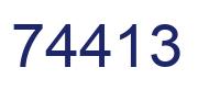 Número 74413 imagen azul