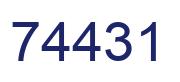 Number 74431 blue image