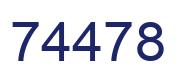 Number 74478 blue image