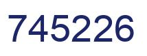 Number 745226 blue image