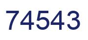 Number 74543 blue image