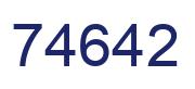 Número 74642 imagen azul
