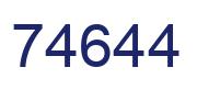 Número 74644 imagen azul