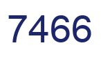 Number 7466 blue image