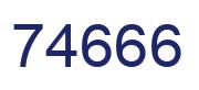 Number 74666 blue image