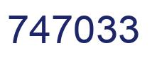 Number 747033 blue image