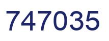 Number 747035 blue image
