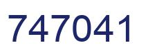 Number 747041 blue image