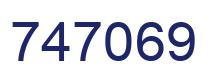 Number 747069 blue image