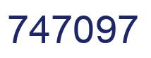 Number 747097 blue image