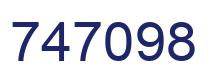 Number 747098 blue image