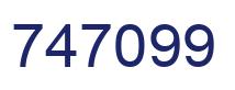 Number 747099 blue image