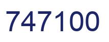 Number 747100 blue image
