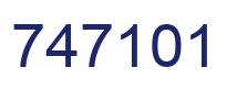 Number 747101 blue image