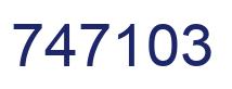 Number 747103 blue image