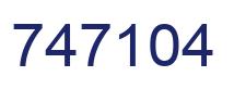 Number 747104 blue image