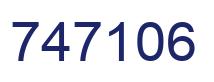 Number 747106 blue image