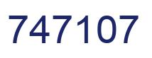 Number 747107 blue image