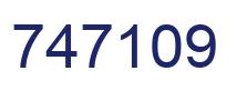 Number 747109 blue image