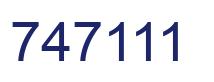 Number 747111 blue image