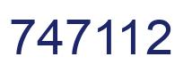 Number 747112 blue image