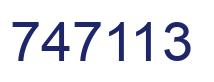 Number 747113 blue image