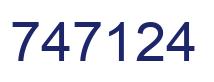 Number 747124 blue image