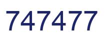 Number 747477 blue image